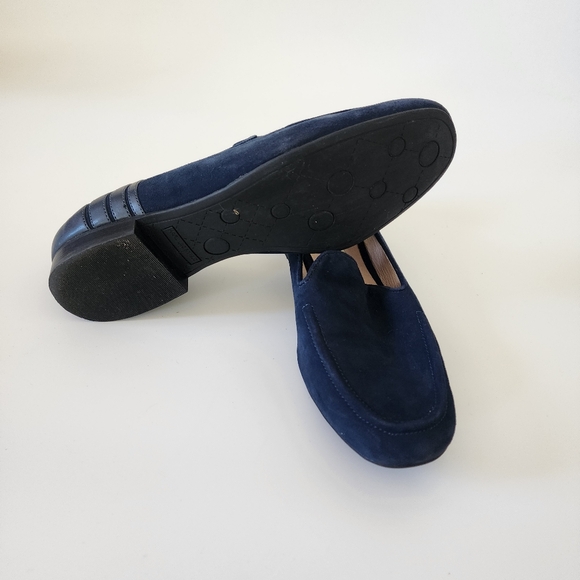 Karl Lagerfeld blue suede slip on loafers size 8.5 - Picture 7 of 8